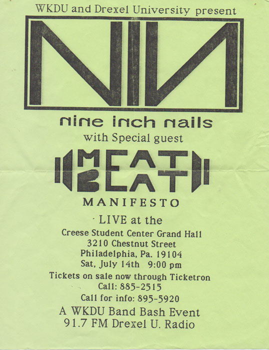 NIN 1990-07-14 Flyer