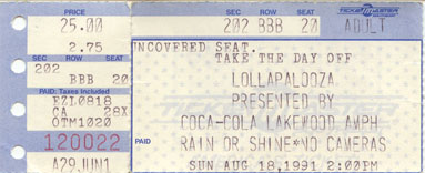08/18/1991 Ticket