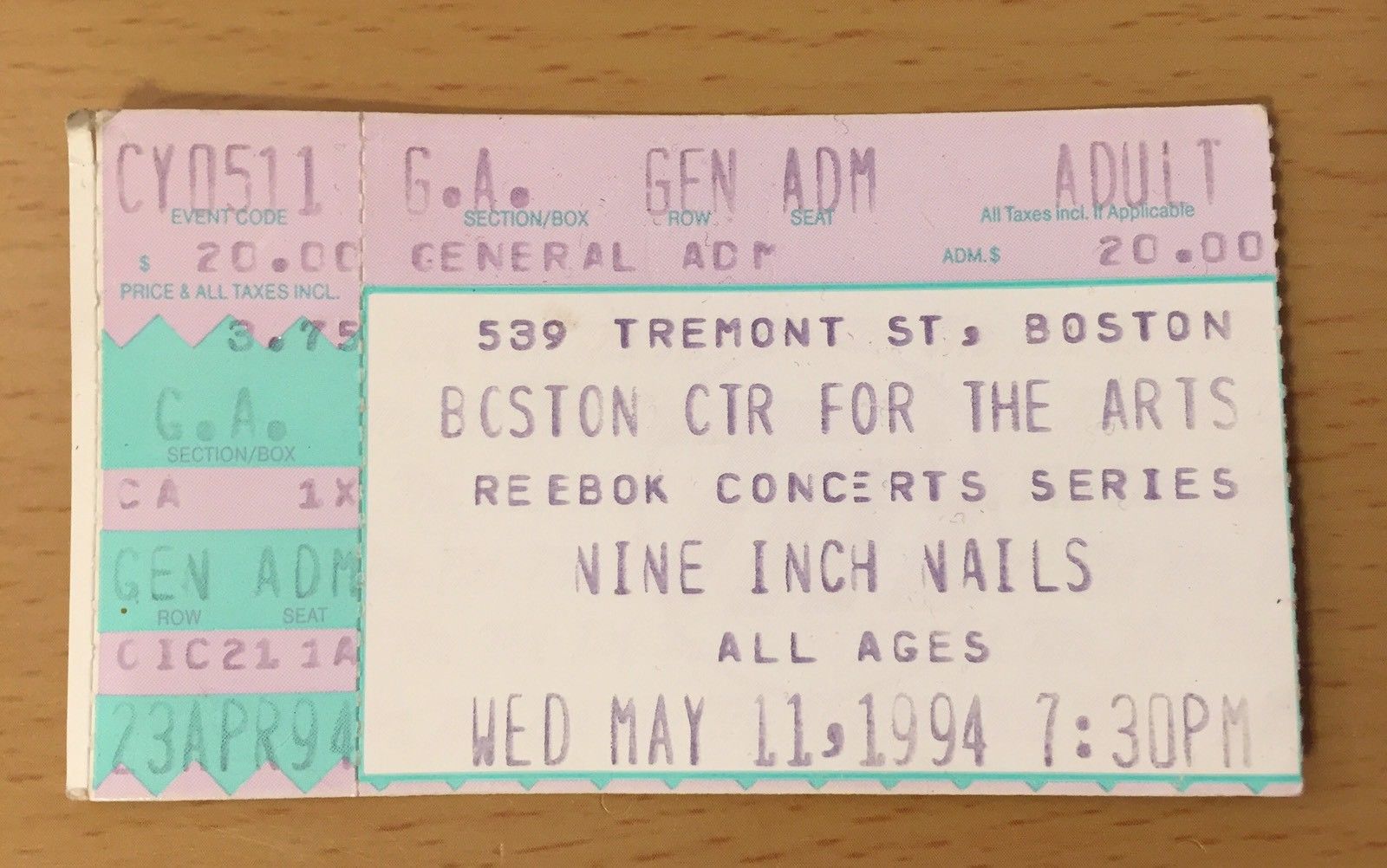 1994/05/11 Ticket