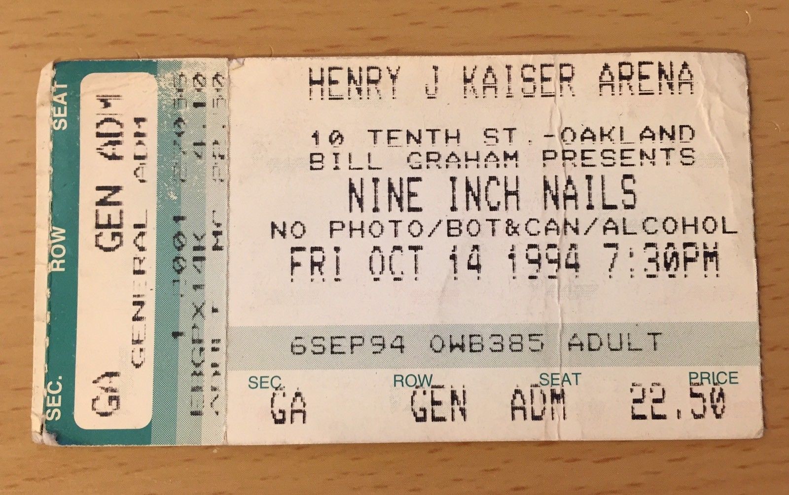 1994/10/14 Ticket
