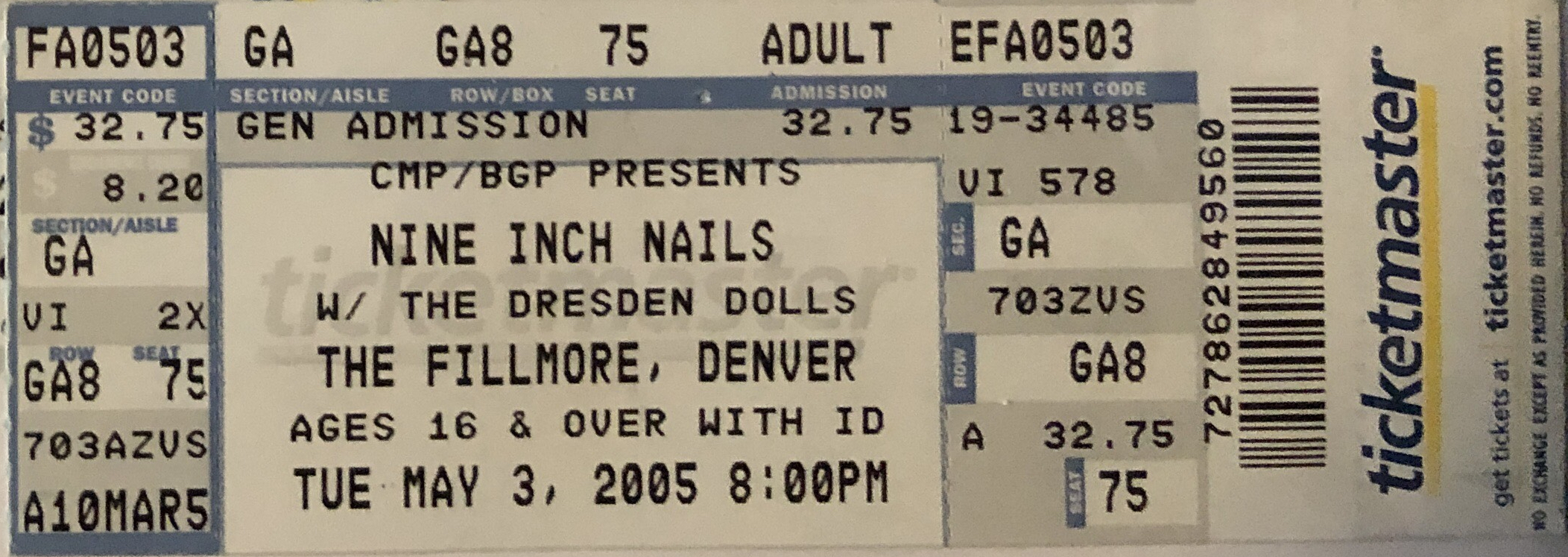 2005/05/03 Ticket