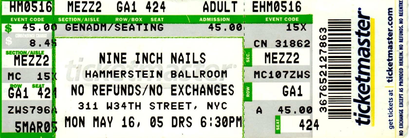 2005/05/16 Ticket