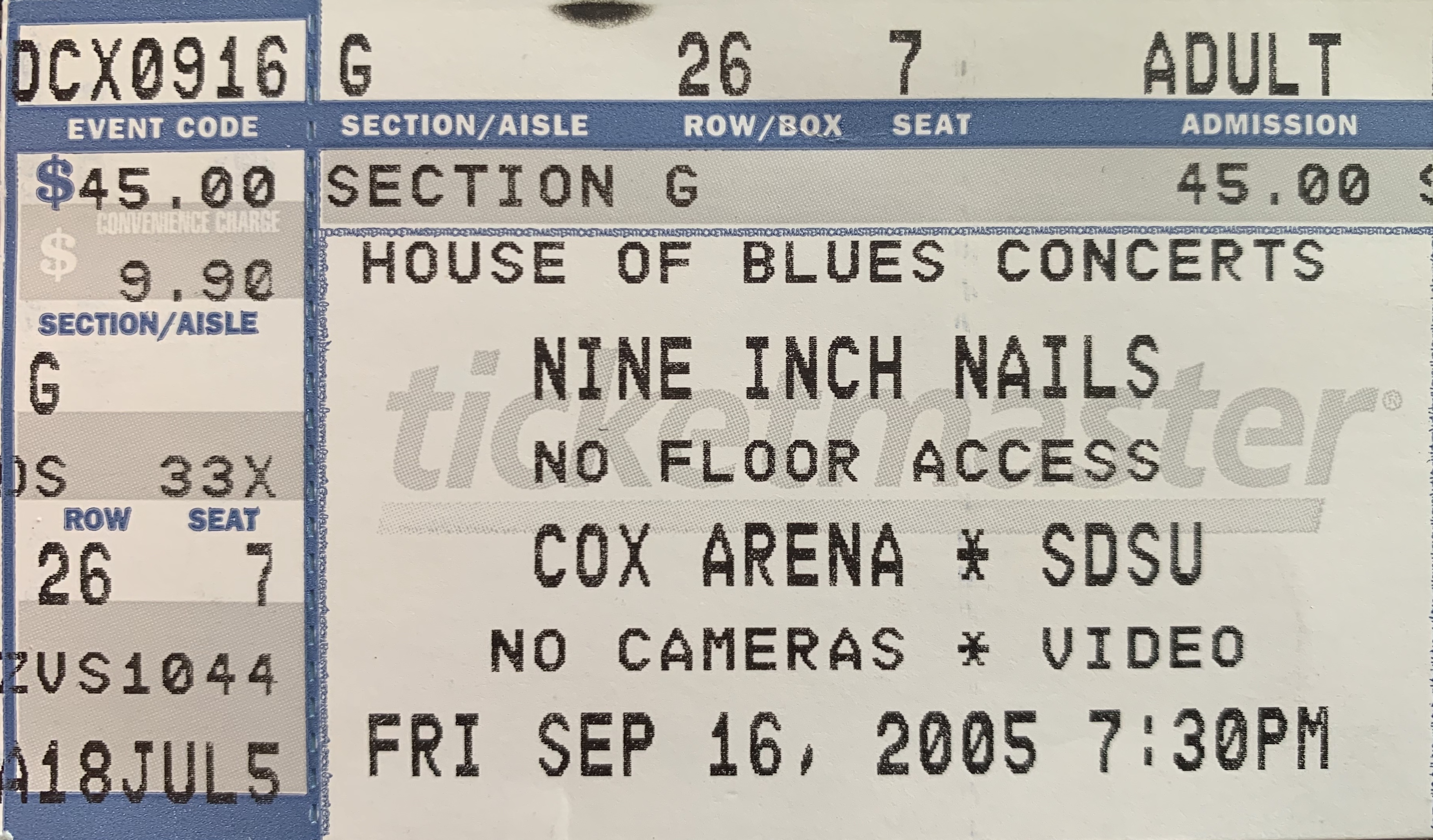 San Diego 2005 Ticket