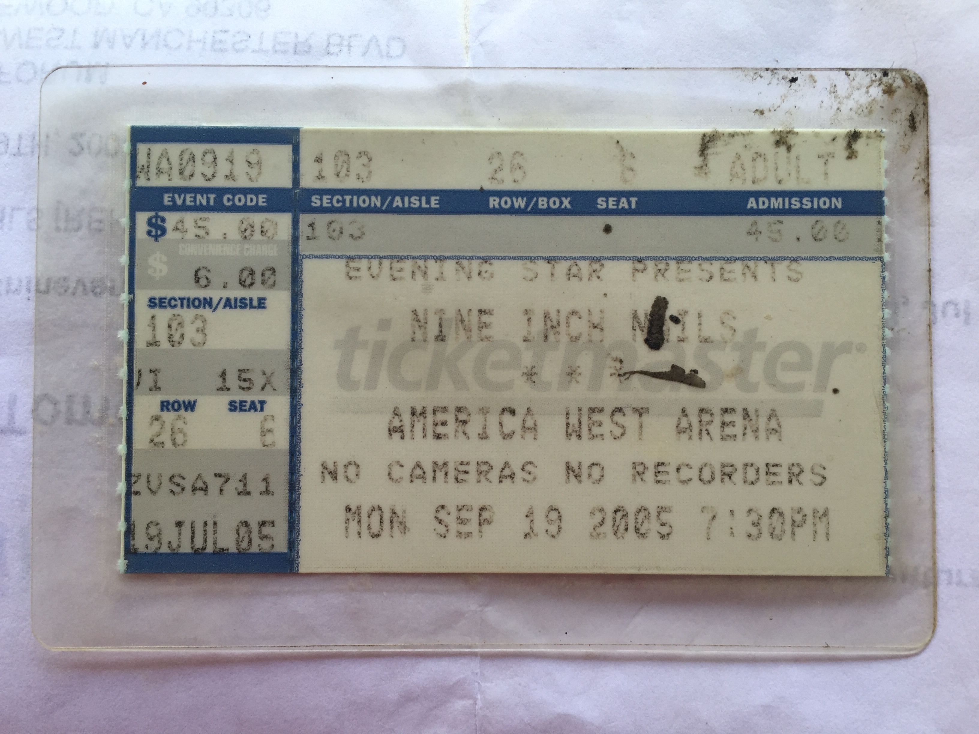 2005/09/19 Ticket
