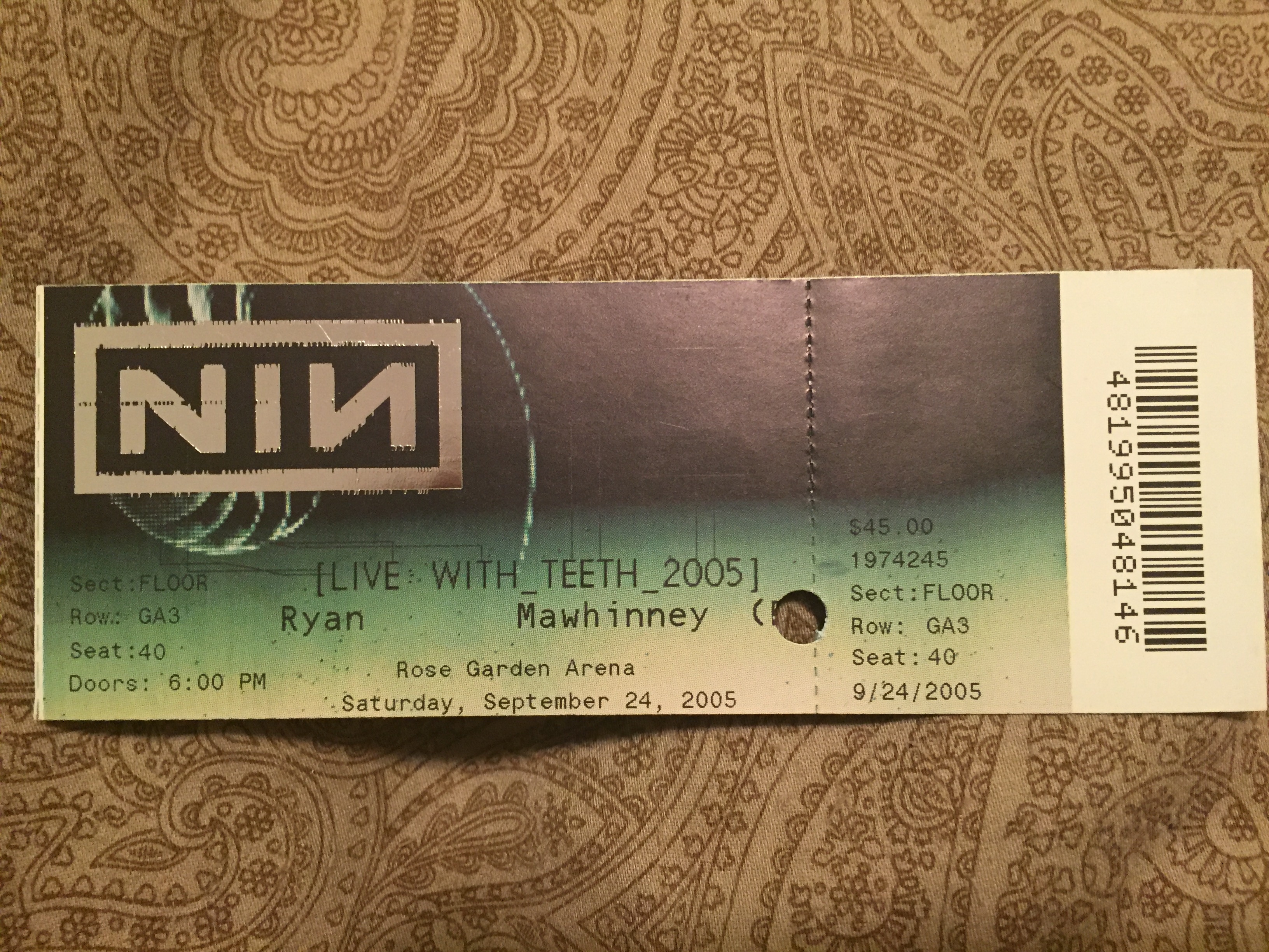 2005/09/24 Ticket