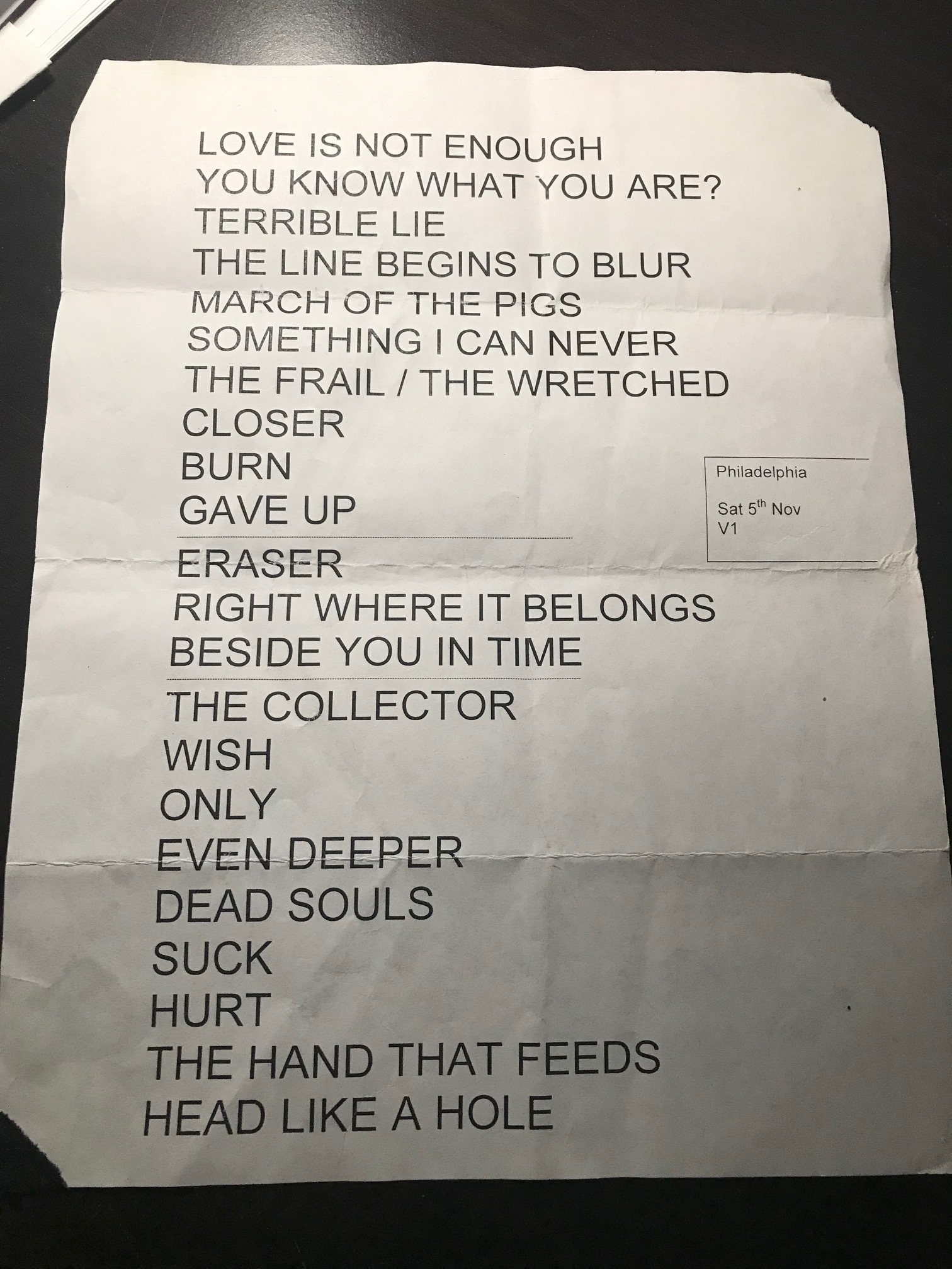 Philly fall 05 setlist