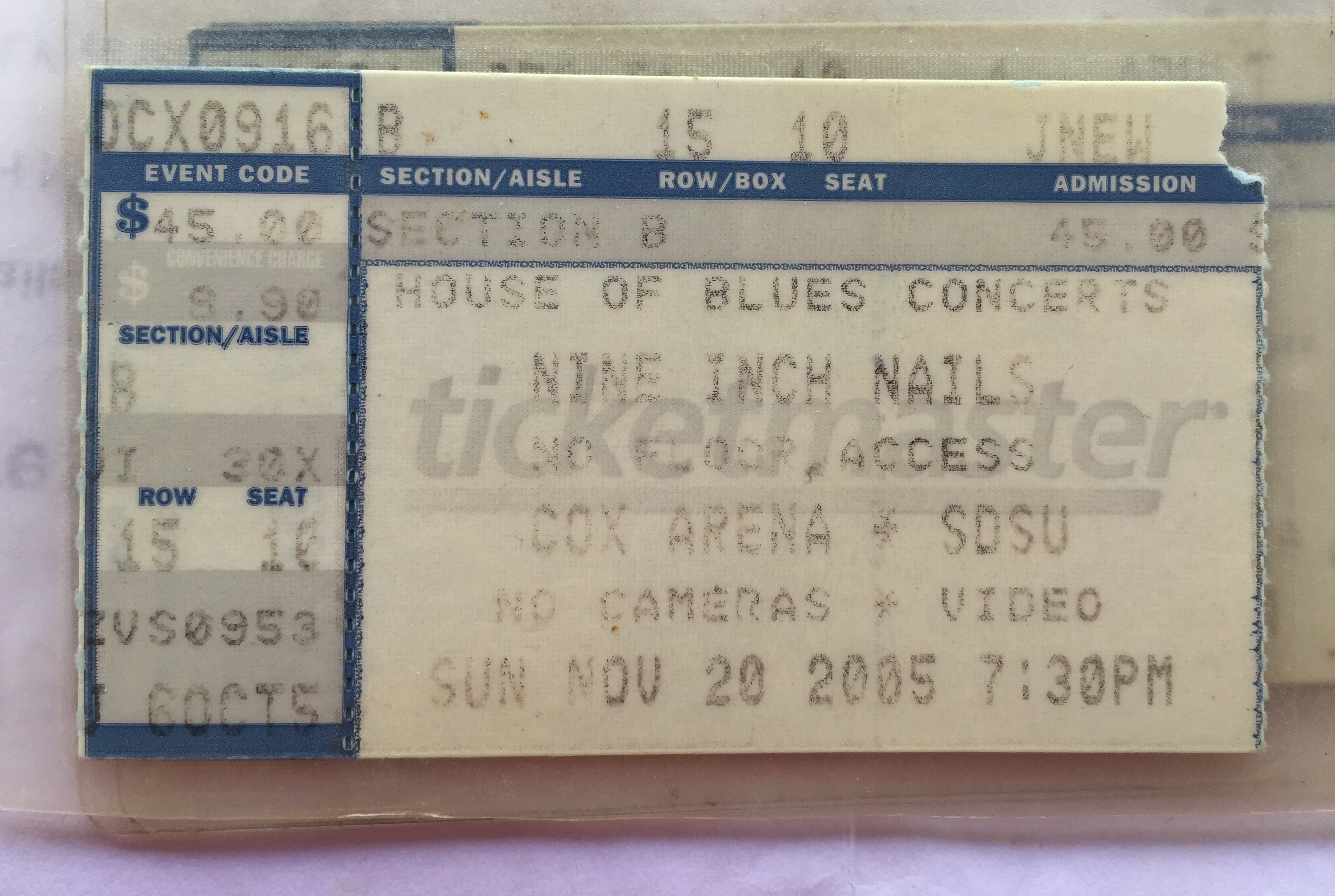 2005/11/20 Ticket