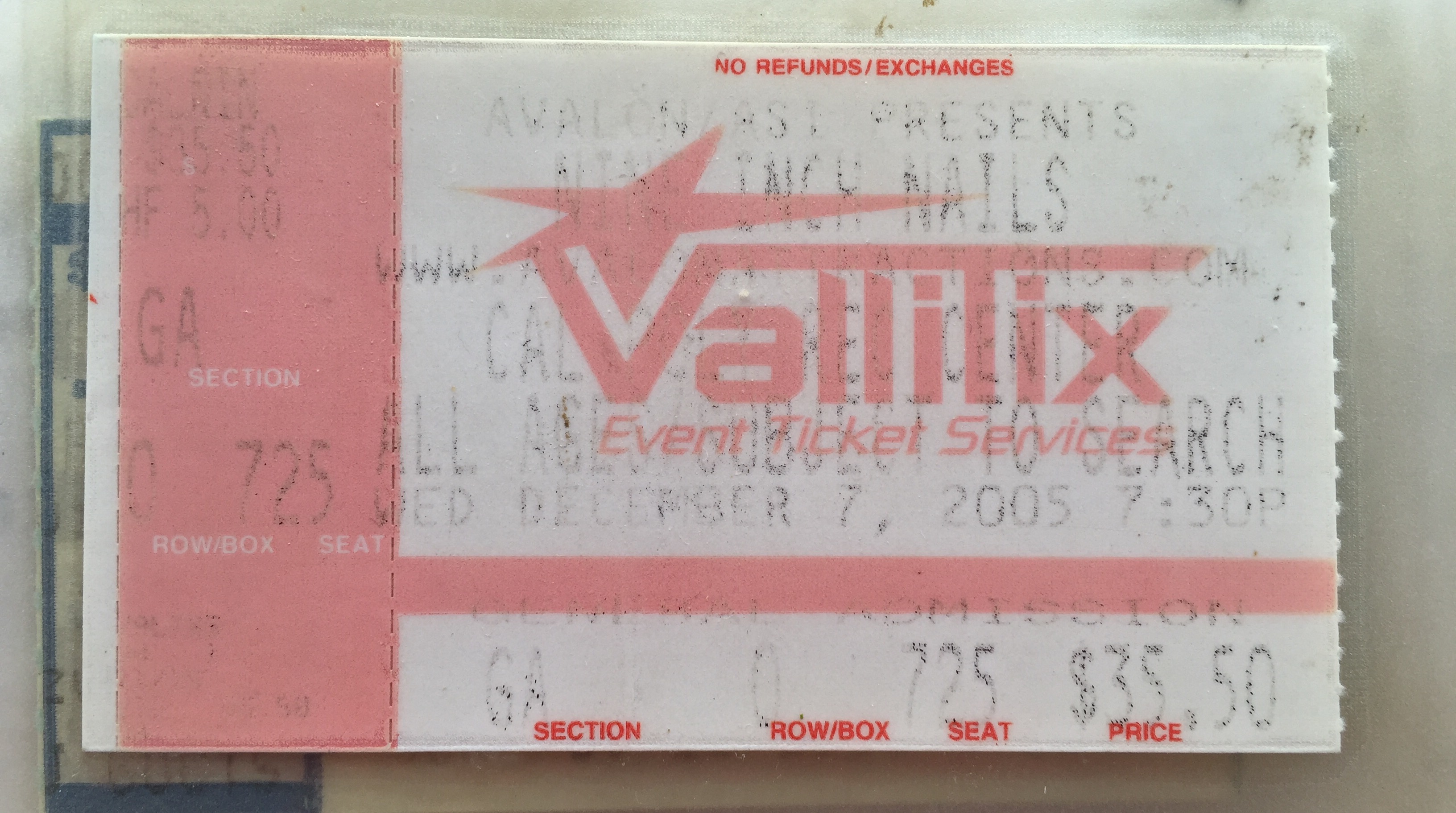 2005/12/07 Ticket