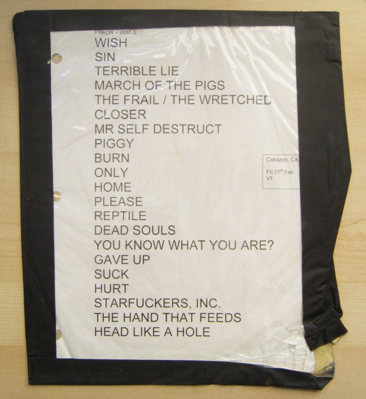 2006/03/31 setlist