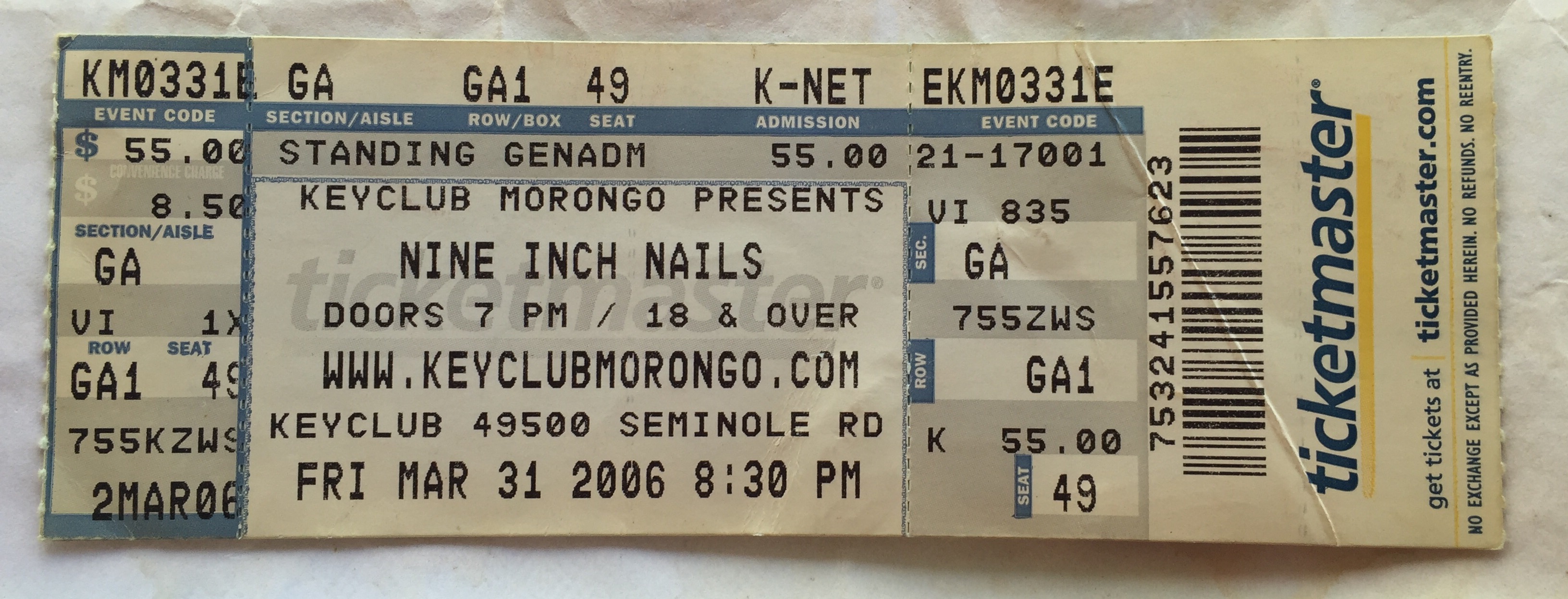 2006/03/31 Ticket