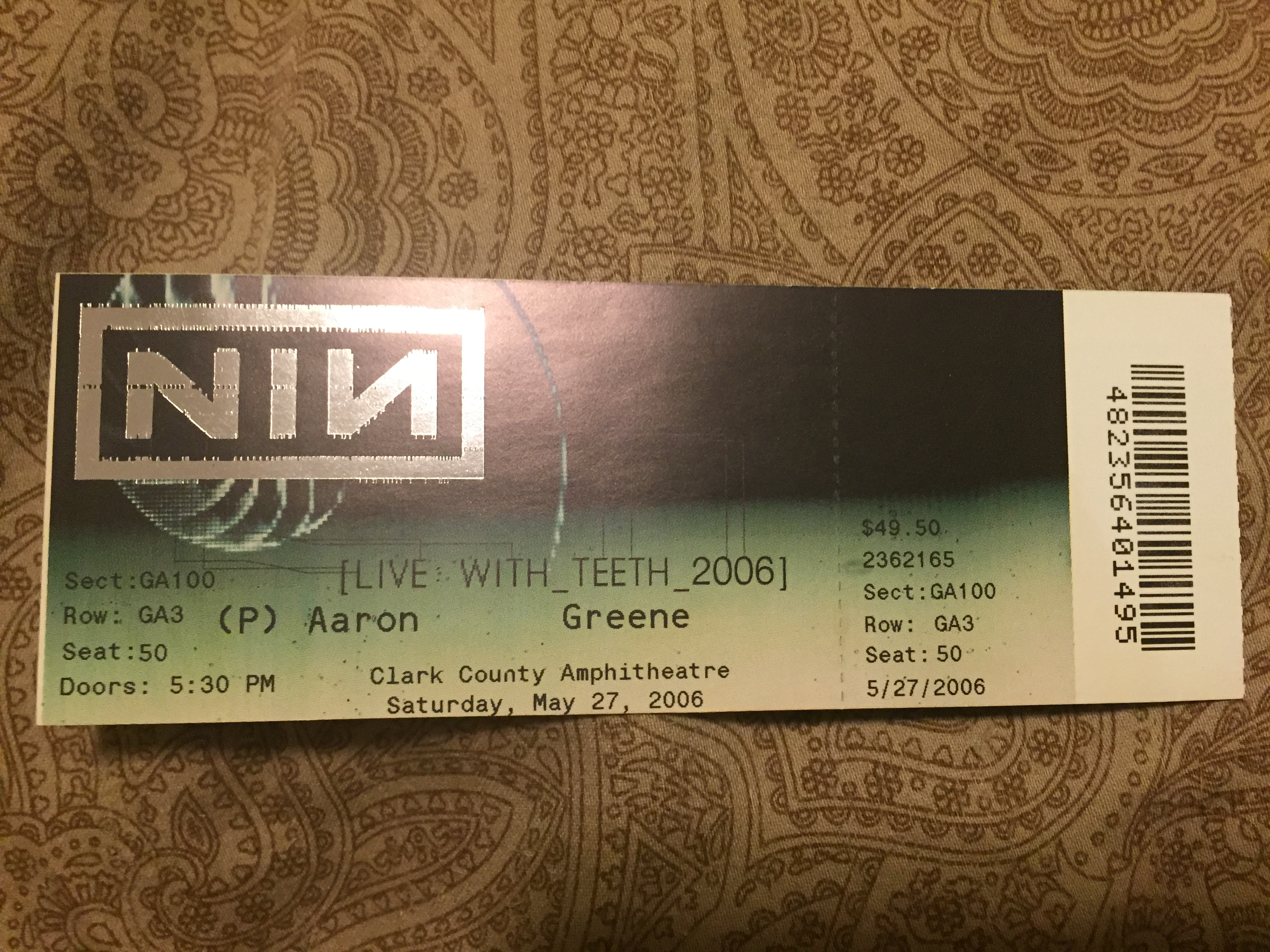 2006/05/27 Ticket
