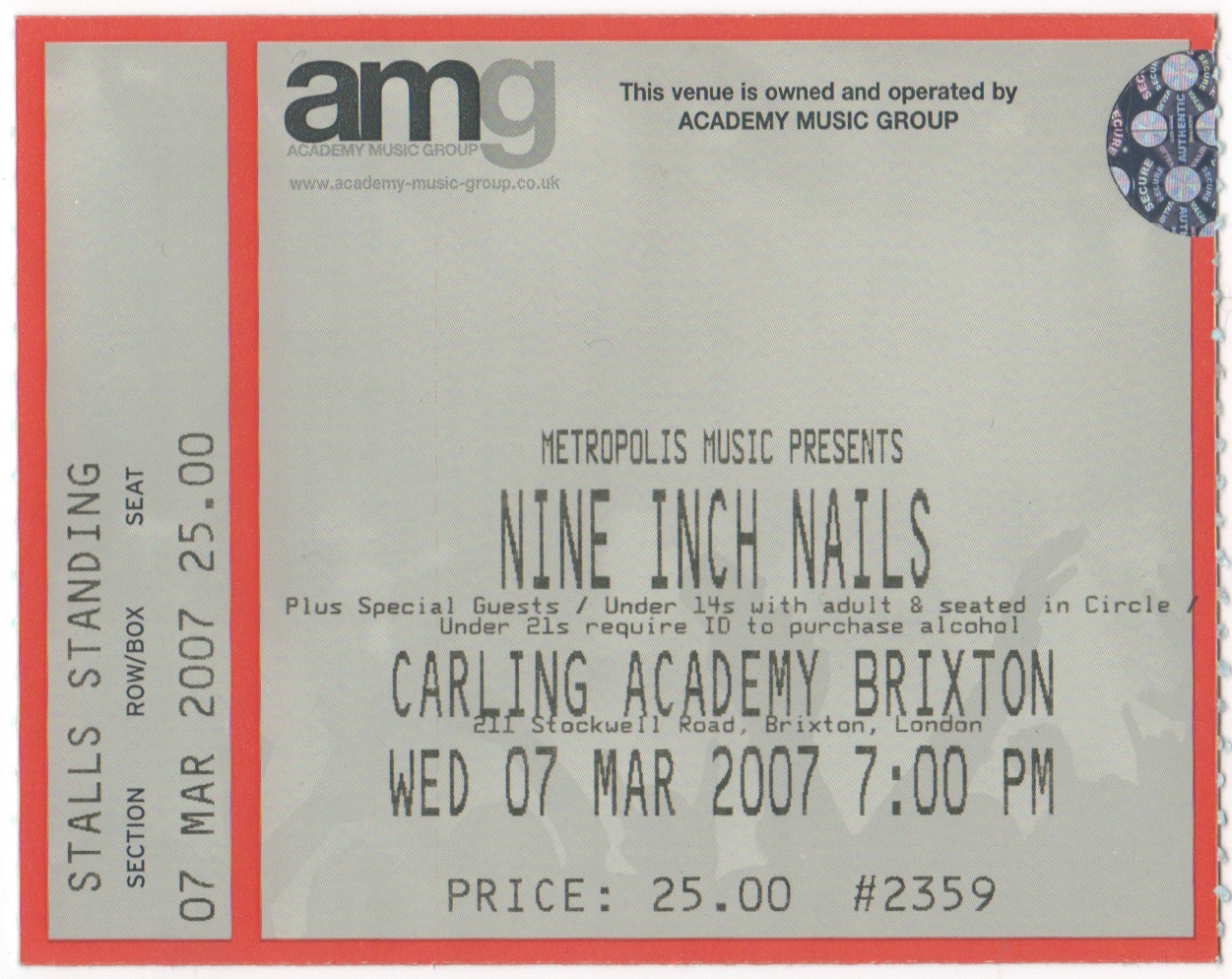 2007/03/07 Ticket