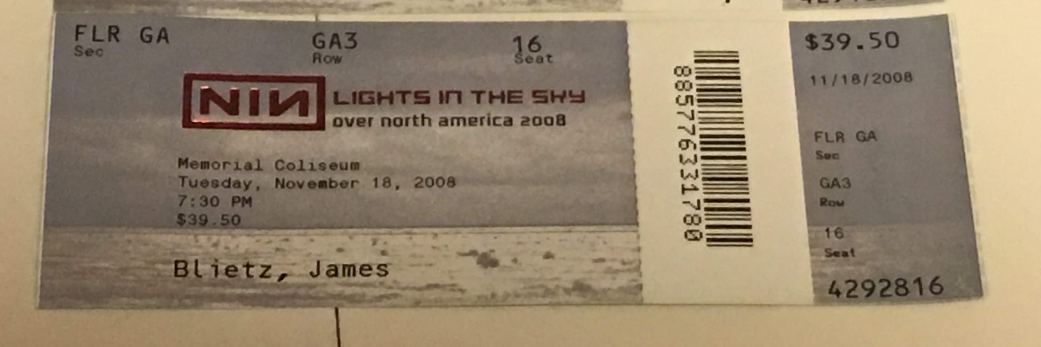 2008/11/18 Ticket