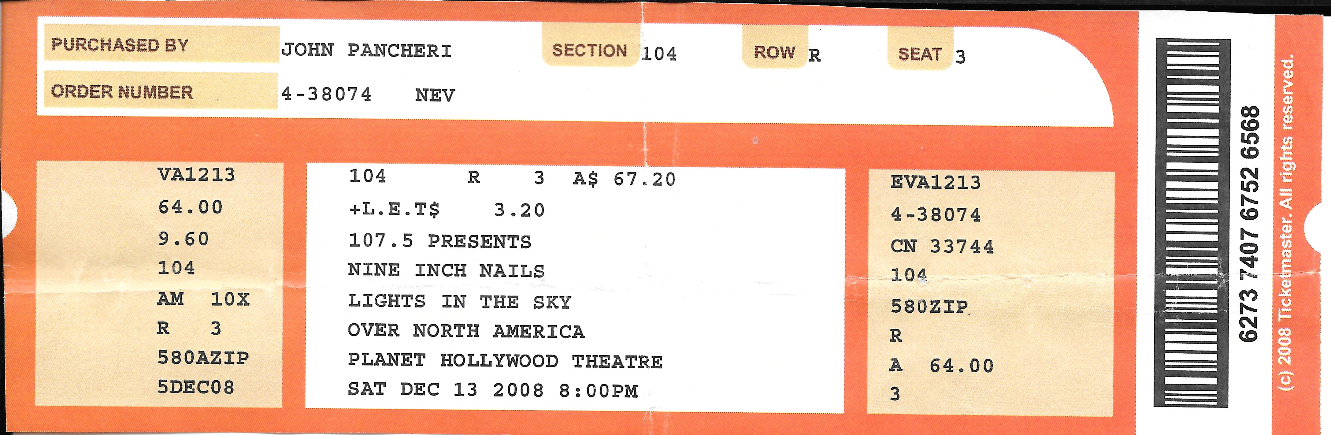 2008/12/13 Ticket
