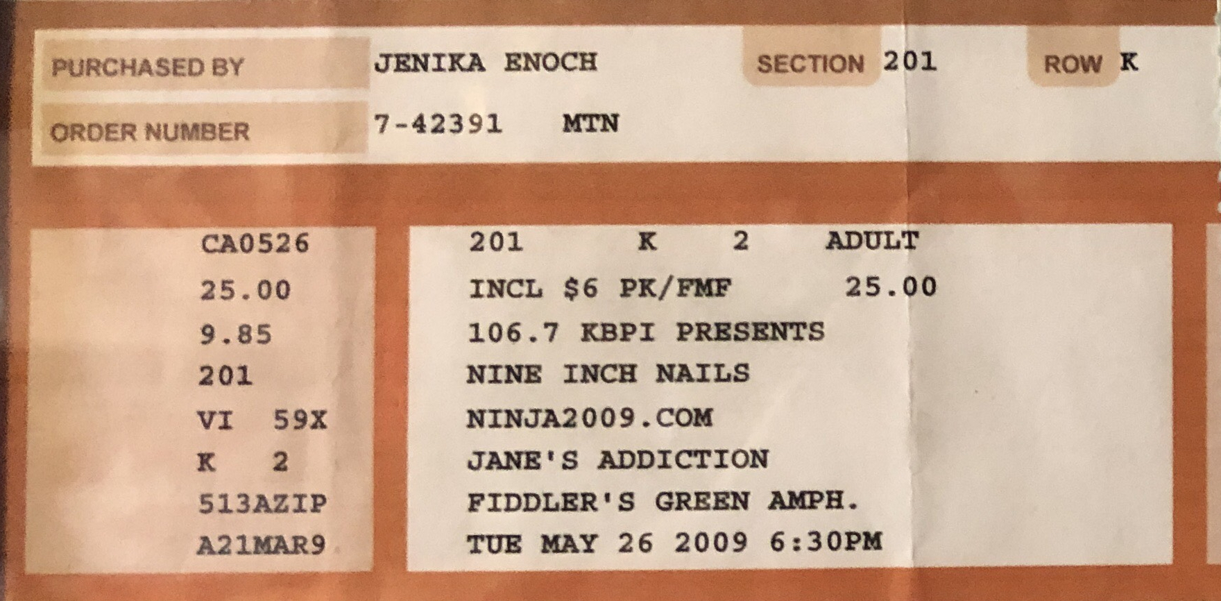 2009/05/26 Ticket