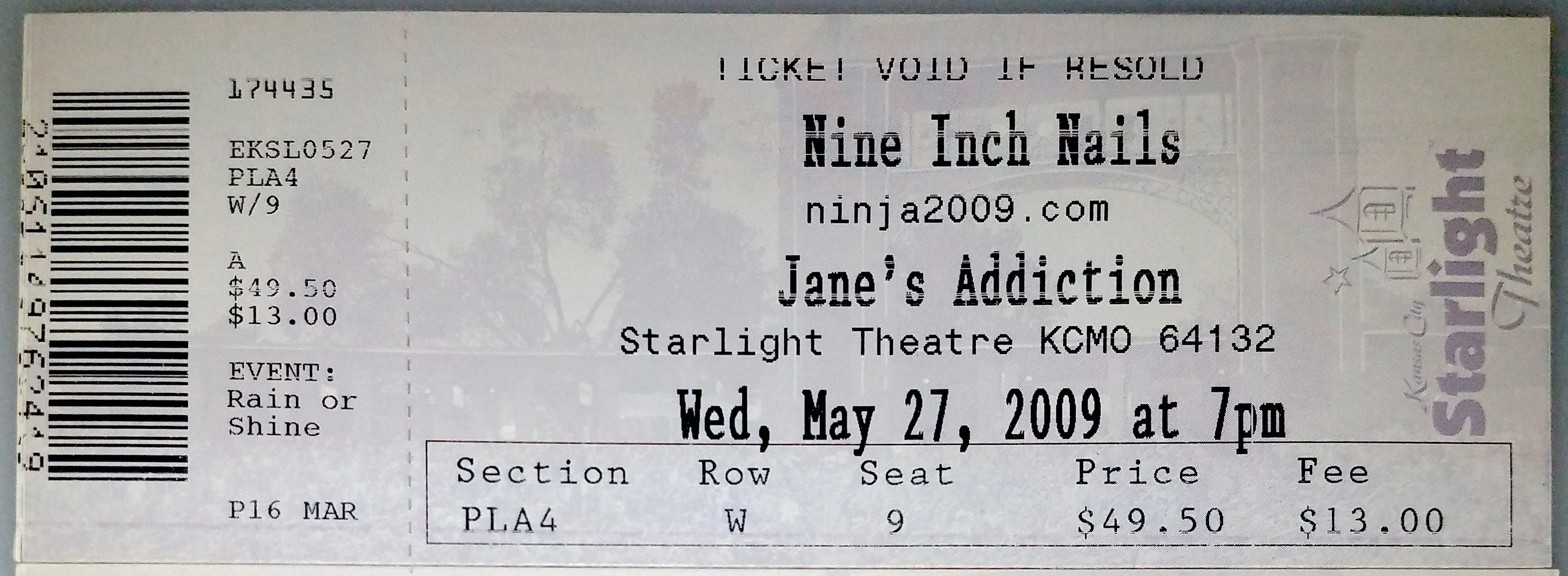 2009/05/27 Ticket