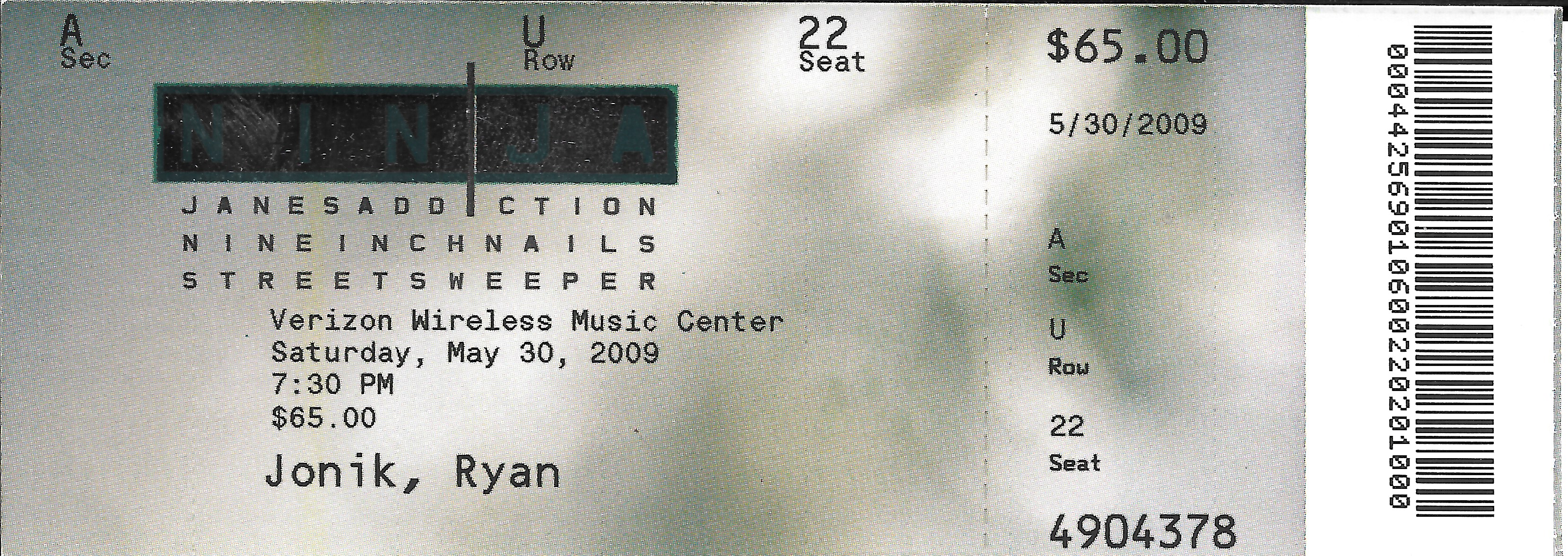 2009/05/30 Ticket