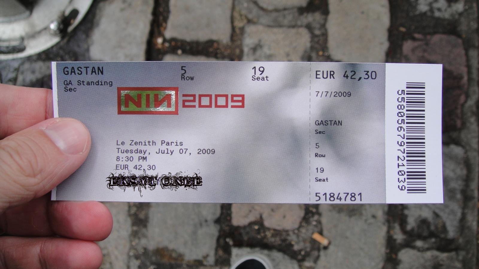 2009/07/07 Ticket