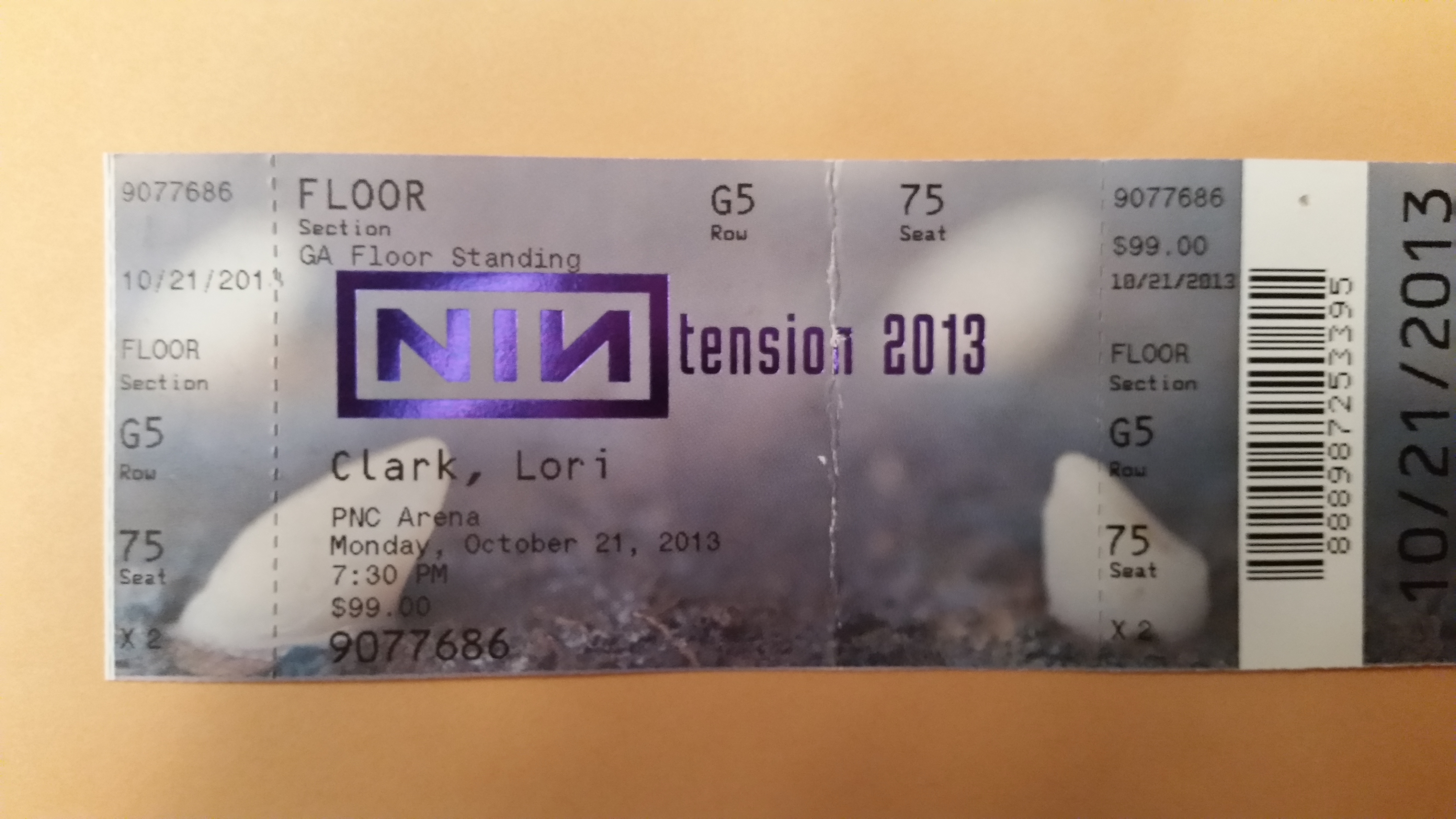 2013/10/21 Ticket