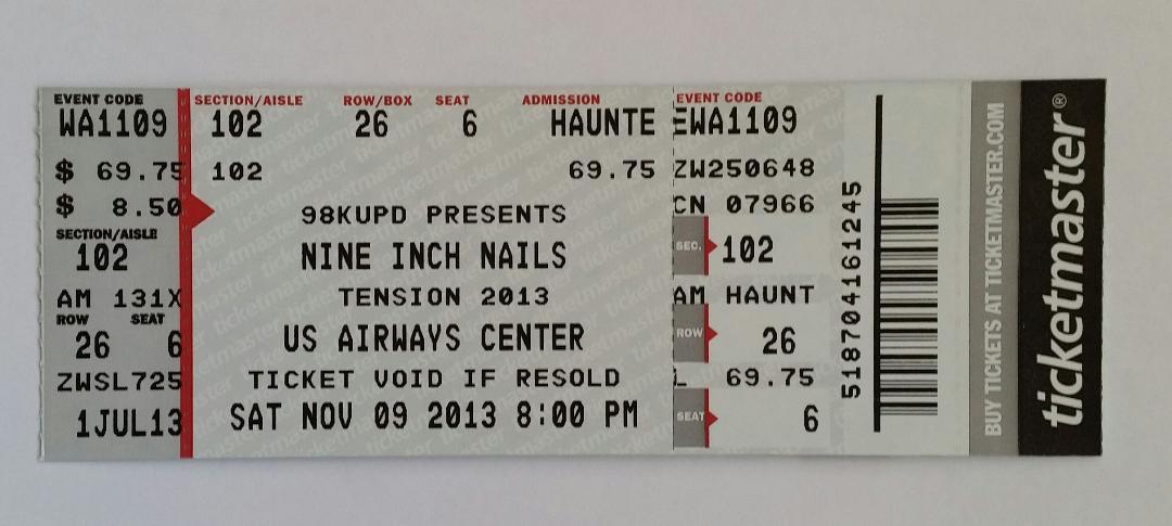 2013/11/09 Ticket