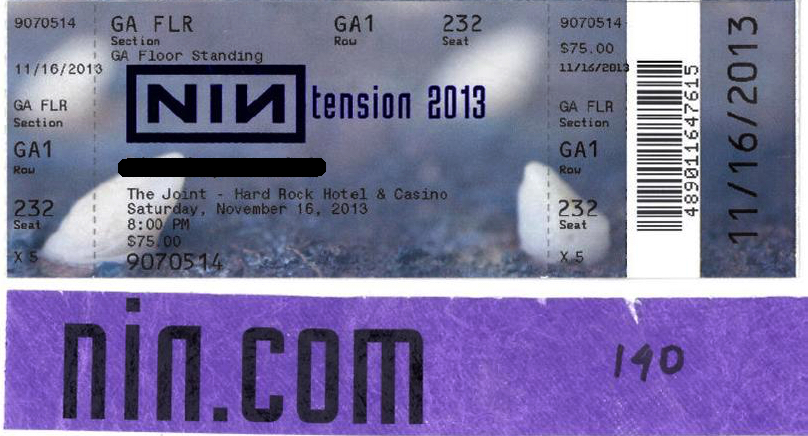 2013/11/16 Ticket