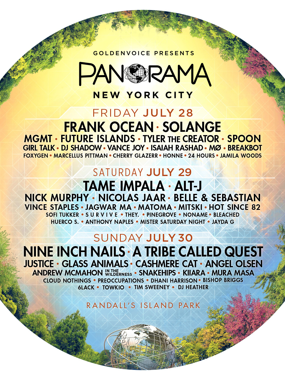 2017 Panorama Lineup