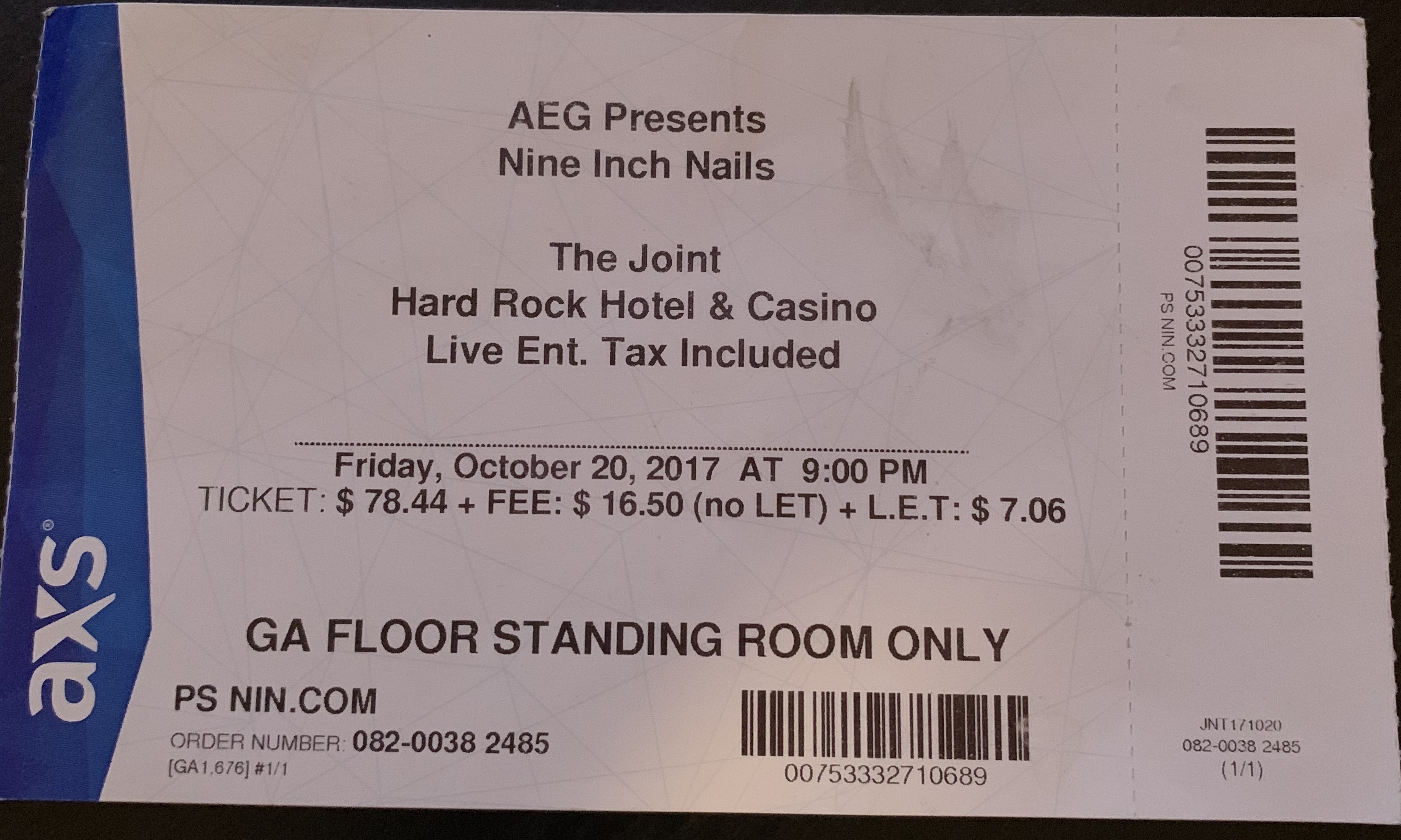 Las Vegas 2017 ticket