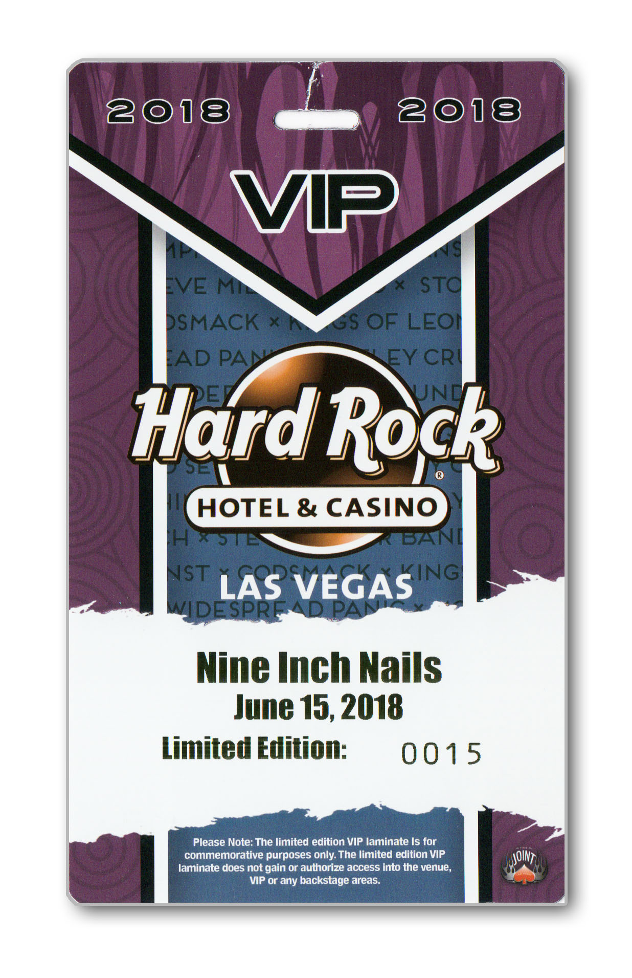 Vegas 2 06/15/2018 VIP Pass