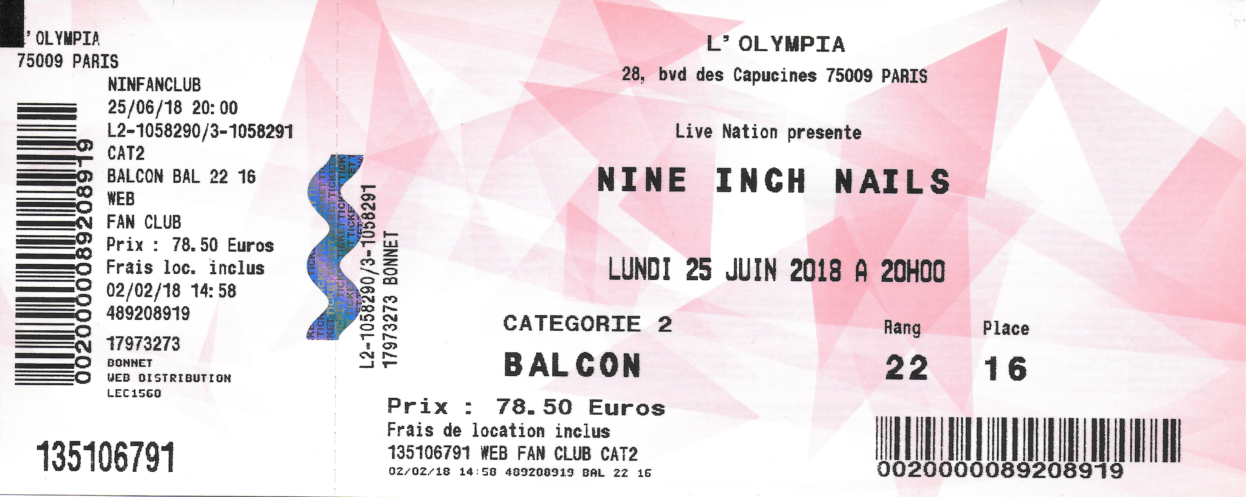 2018/06/25 Ticket