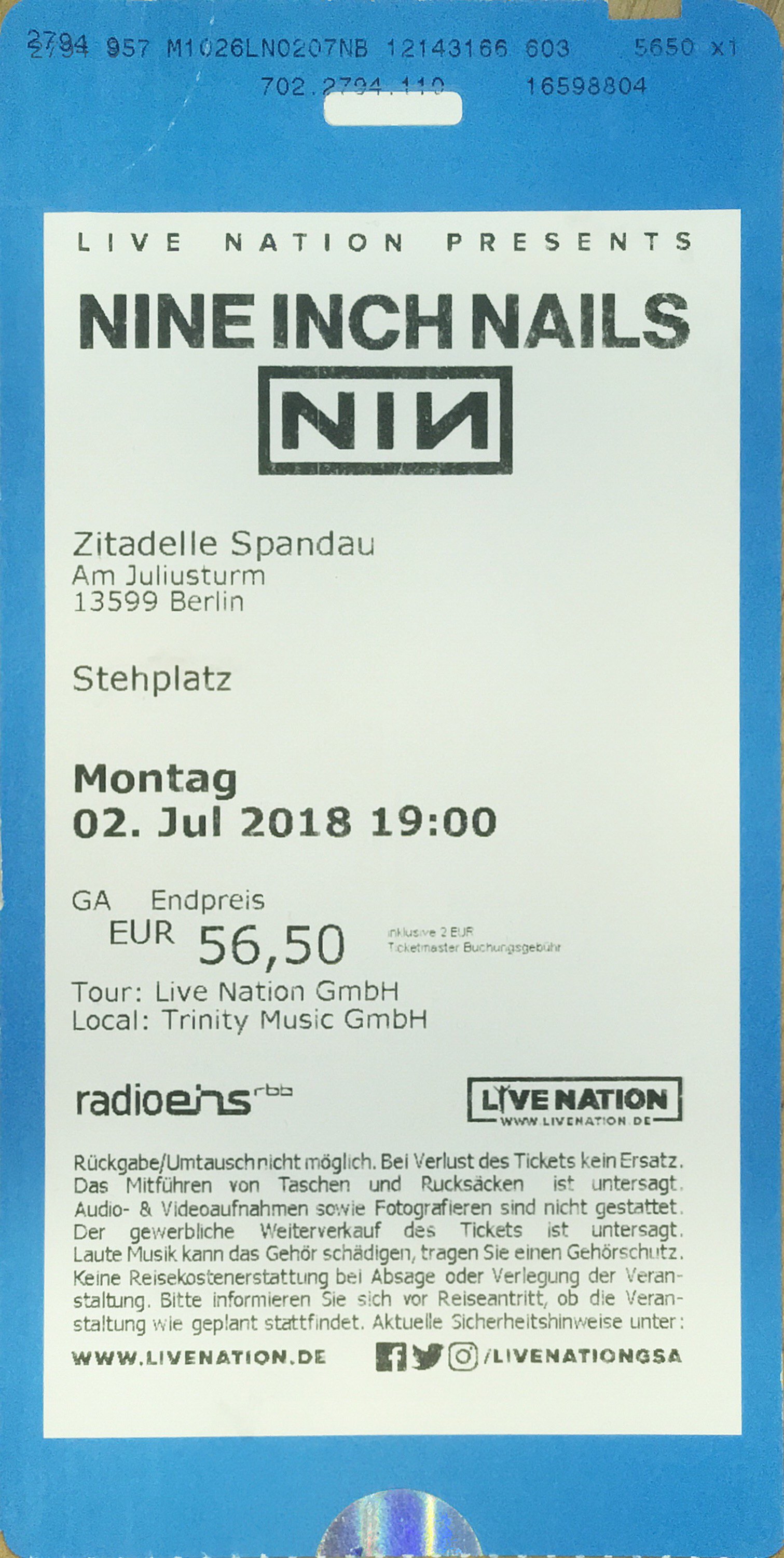 2018/07/02 Ticket