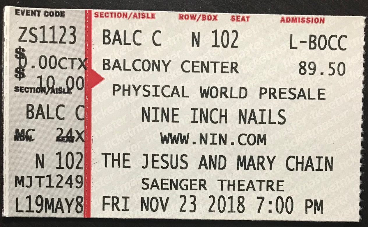 11/23/2018 NOLA Night 1 Ticket
