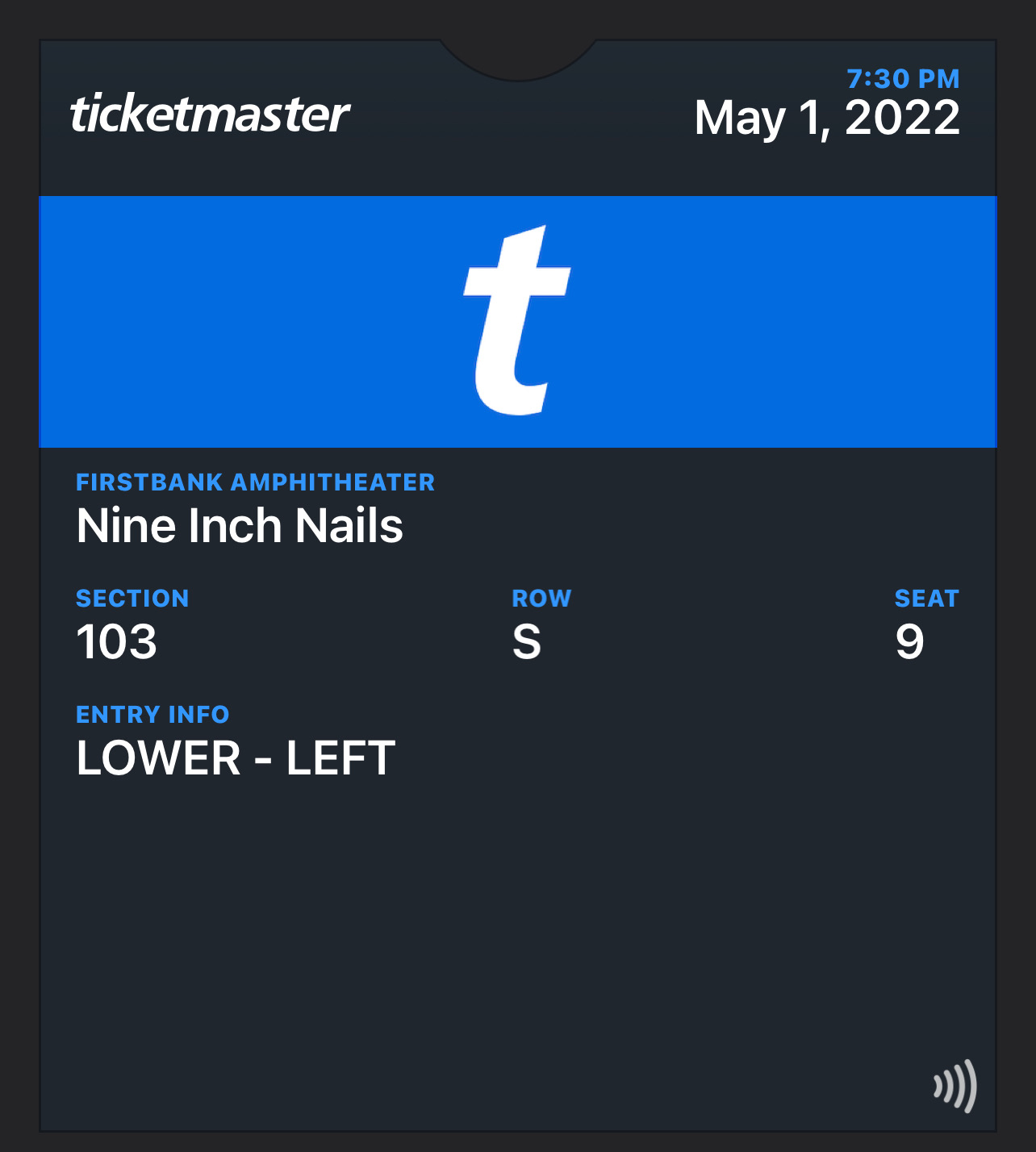 5/1/2022 Franklin Ticket